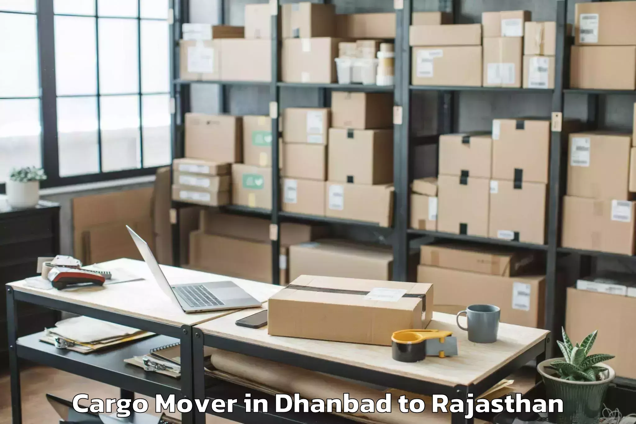 Easy Dhanbad to Mavli Cargo Mover Booking